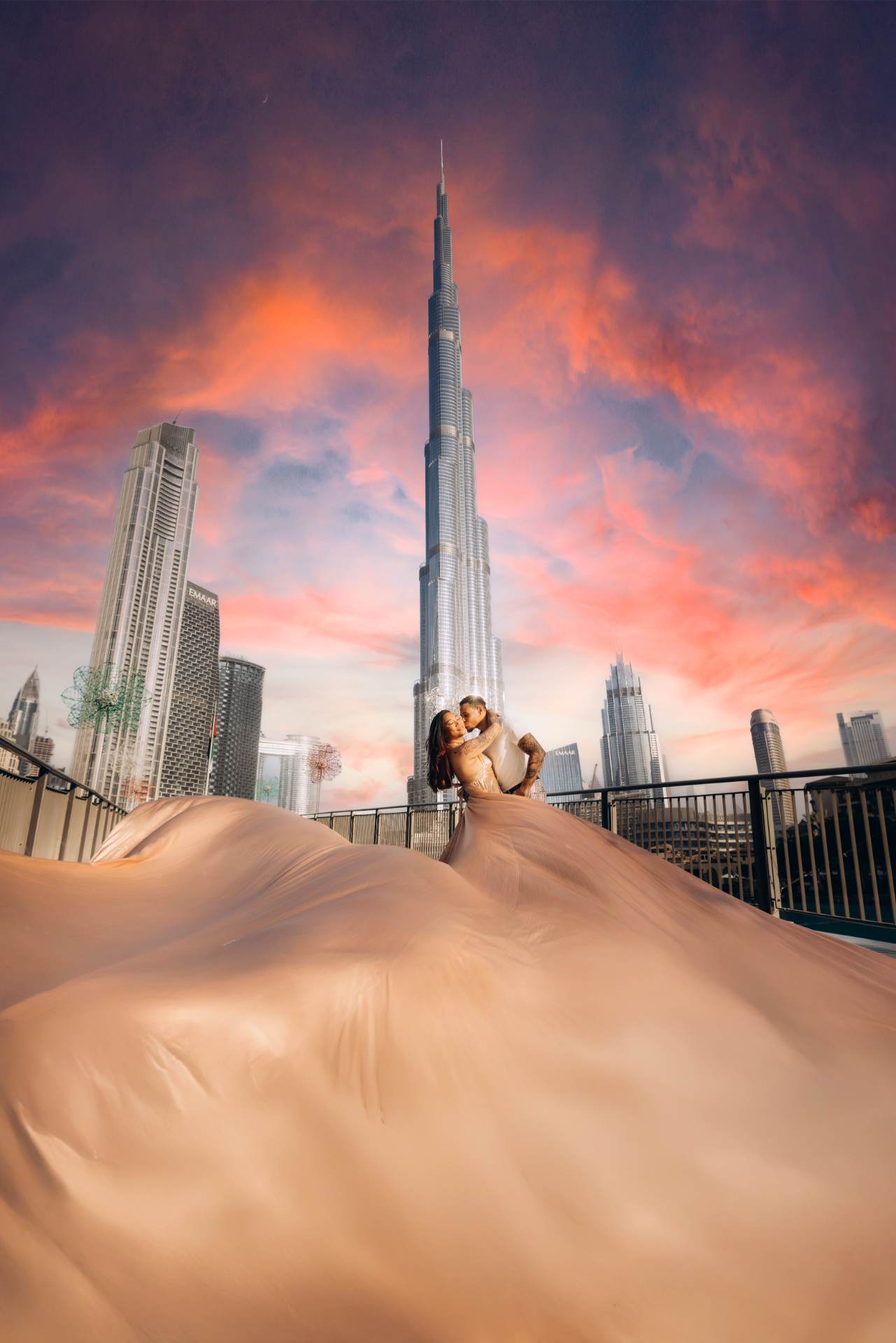 Flying Dress Photoshoot in Dubai